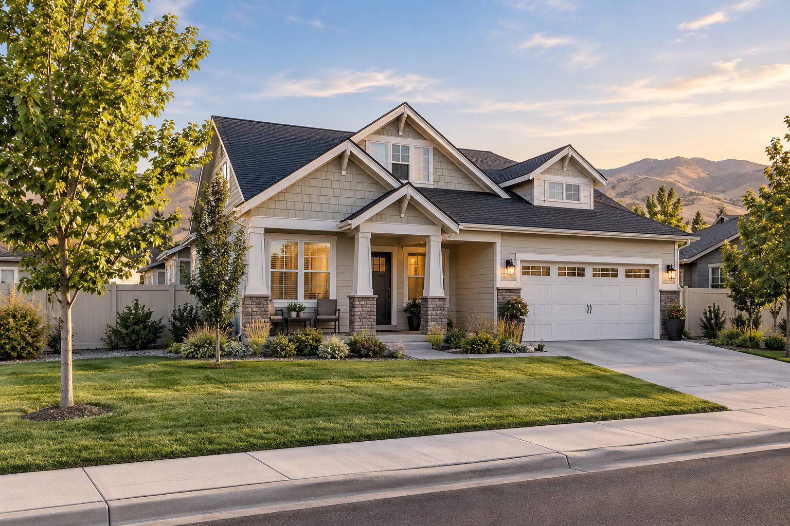 Two-story craftsman rental home with mountain views, Treasure Valley Idaho